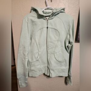 LULULEMON Light Minty Bue Scuba Zip-Up Hoodie
